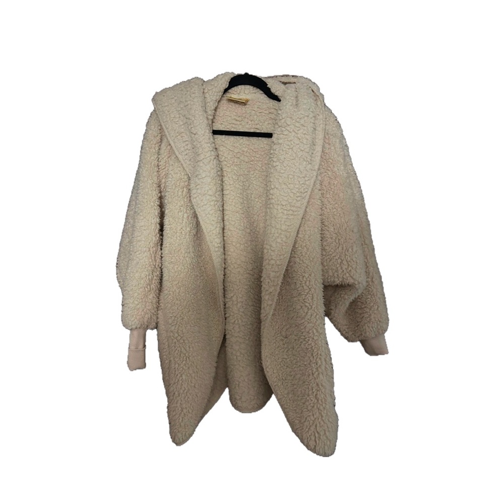 Nordic Beach Cozy Cream Hooded Women's Jacket